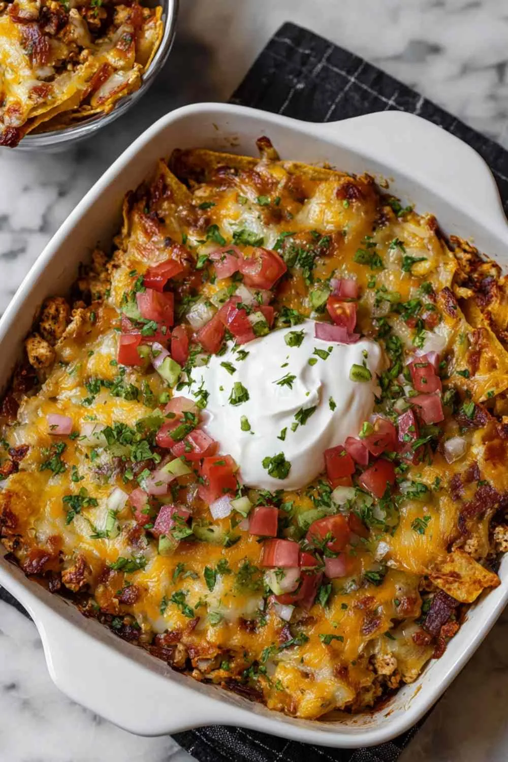 Ground chicken taco casserole