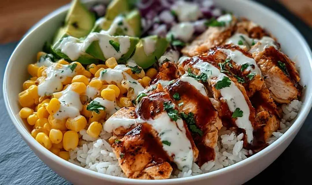 HIGH PROTEIN BBQ RANCH CHICKEN BOWL