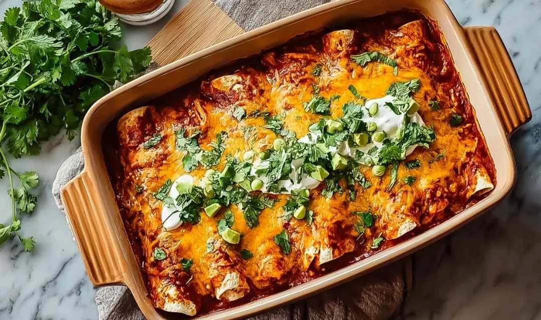 High Protein Creamy Chilli Chicken Enchiladas