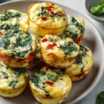 High-Protein Egg Bites with Cottage Cheese and Spinach