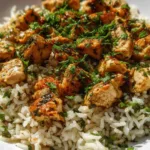 High Protein Garlic Chicken Rice Easy One-Skillet Dinner Ready in 25 Minutes