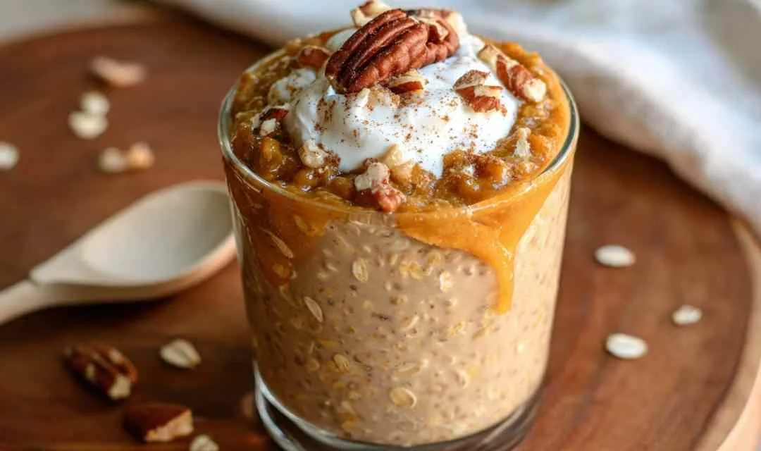 High Protein Pumpkin Overnight Oats (27g Protein!)