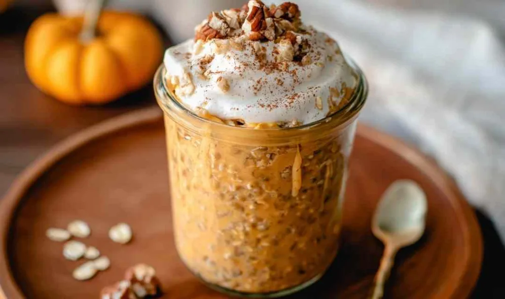 High Protein Pumpkin Overnight Oats (27g Protein!)