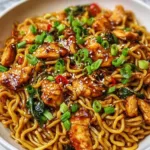 High Protein Sticky Garlic Chicken Noodles Perfect 35-Minute Recipe