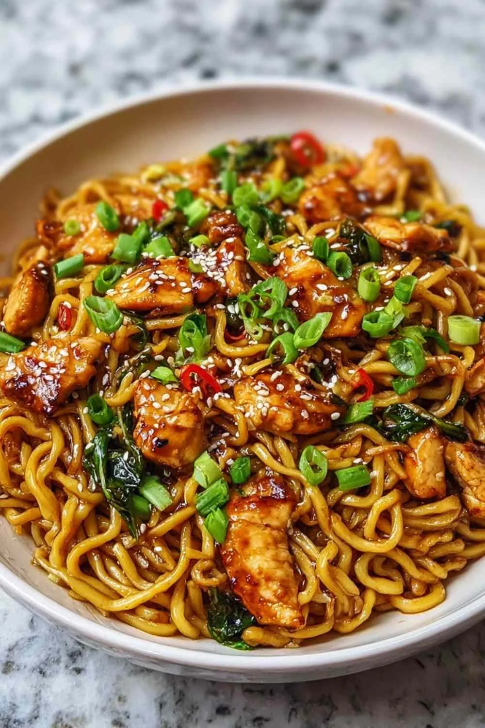 High Protein Sticky Garlic Chicken Noodles Perfect 35-Minute Recipe