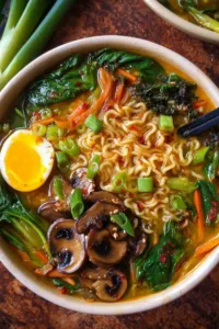 High Protein Veggie Ramen Soup 25g Protein Bowl in 30 Minutes
