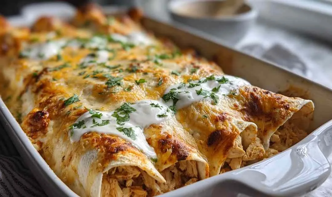 High protein chicken Enchiladas