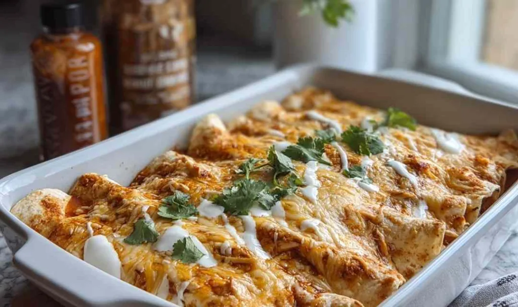 High protein chicken Enchiladas