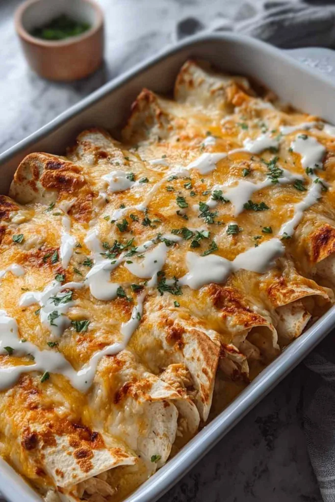 High protein chicken Enchiladas