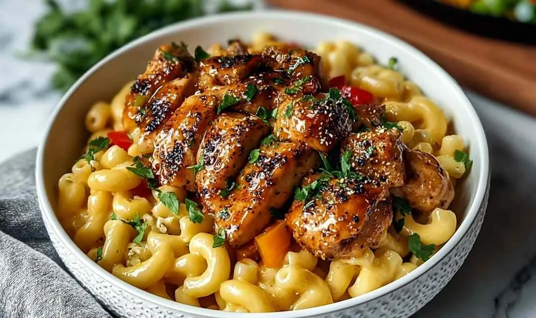 Honey Pepper Chicken Mac and Cheese