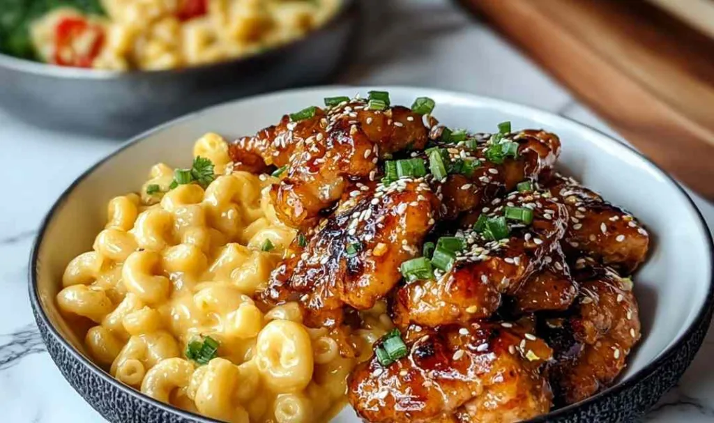 Honey Pepper Chicken Mac and Cheese