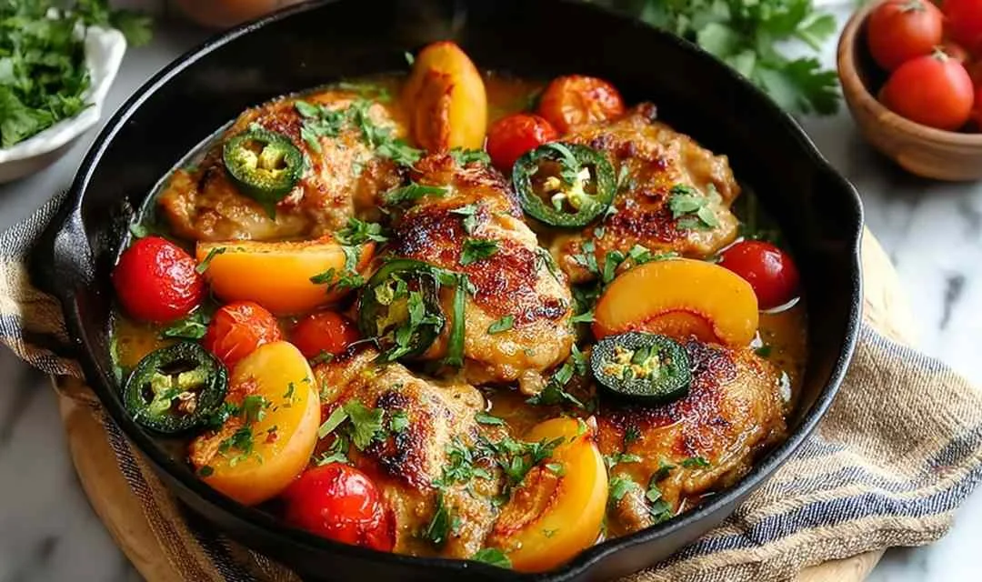 Jalapeno Peach Chicken: Bold Sweet and Spicy Dinner in 50 Minutes
