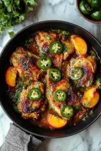 Jalapeno Peach Chicken Bold Sweet and Spicy Dinner in 50 Minutes