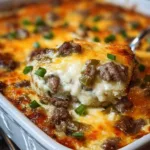 Low Carb Philly Cheesesteak Casserole - All the Flavor, None of the Carbs
