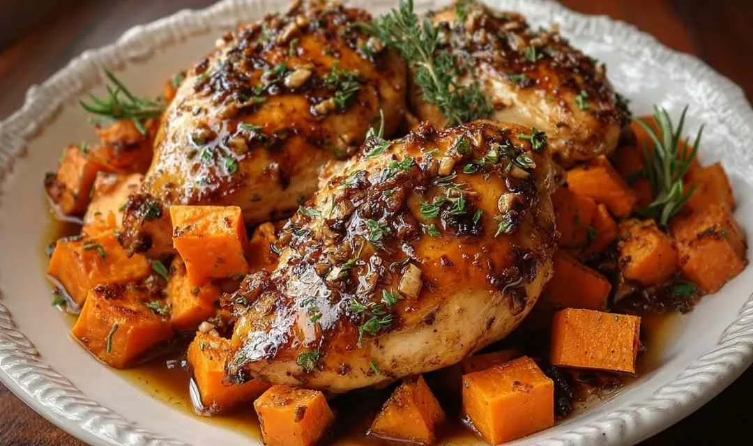 Maple Glazed Chicken with Sweet Potatoes