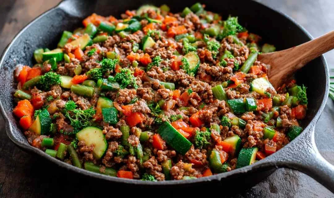 Meal Prep Ground Beef Veggie Skillet (One Pan, 25 Minutes)