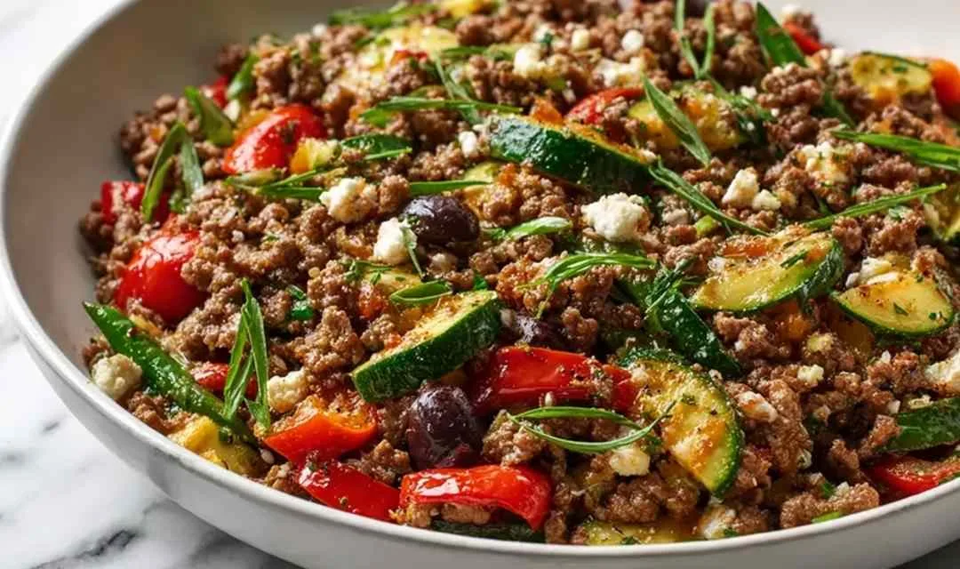Mediterranean Ground Beef Stir-Fry