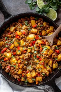 Mexican Ground Beef and Potato Skillet - One Pan Wonder in 35 Minutes