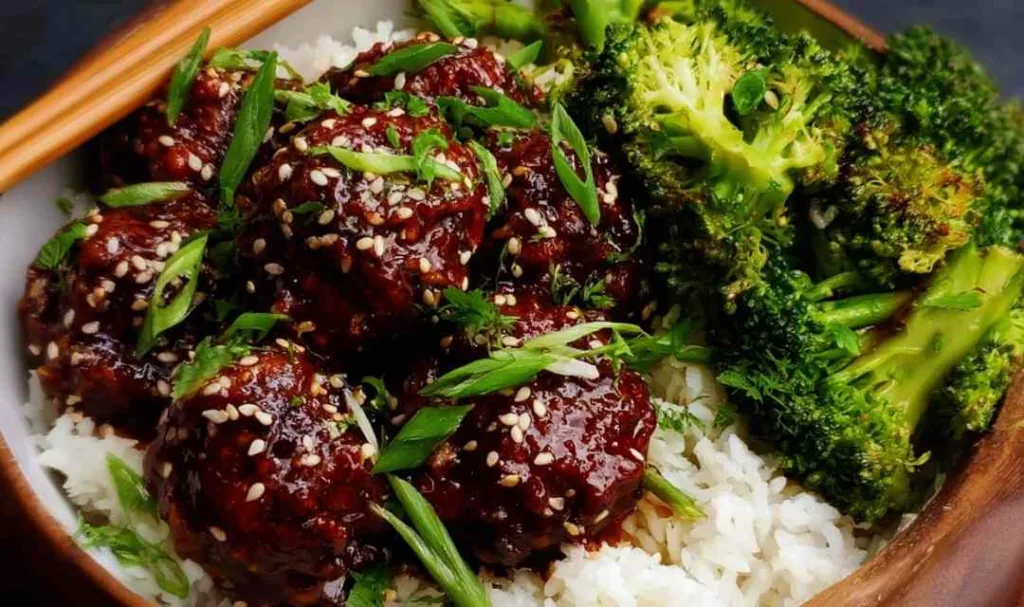 Mongolian Beef Meatballs - Sticky Sweet in Under 30 Minutes