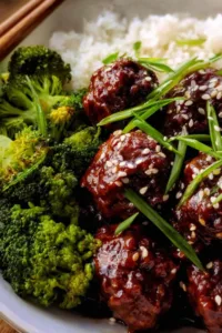 Mongolian Beef Meatballs - Sticky Sweet in Under 30 Minutes