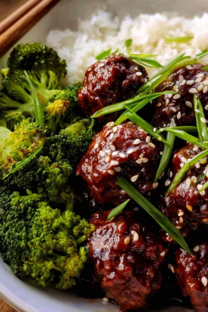 Mongolian Beef Meatballs - Sticky Sweet in Under 30 Minutes