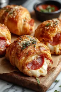 Mozzarella Pepperoni Croissant Rolls Quick and Delicious Weeknight Dinner