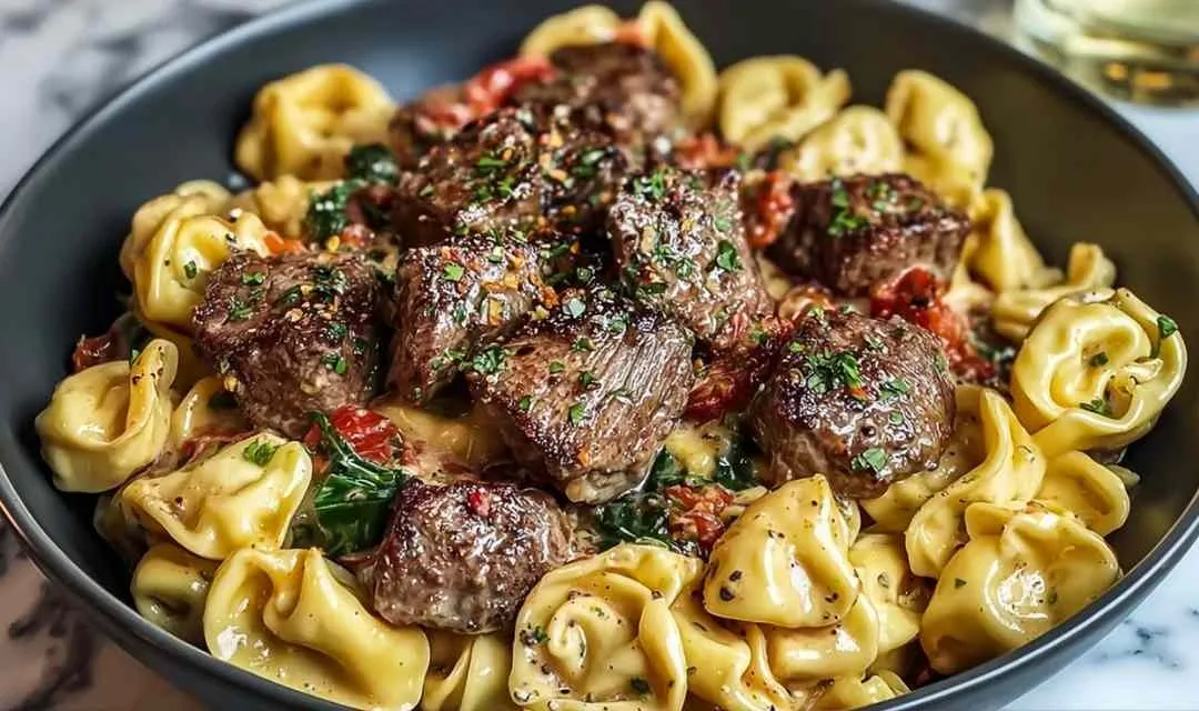 One-Pan Cowboy Butter Tortellini Steak Bites