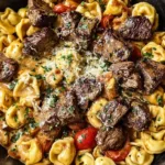 One-Pan Cowboy Butter Tortellini Steak Bites