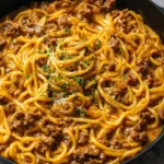 One-Pot Creamy Beef and Garlic Butter Pasta