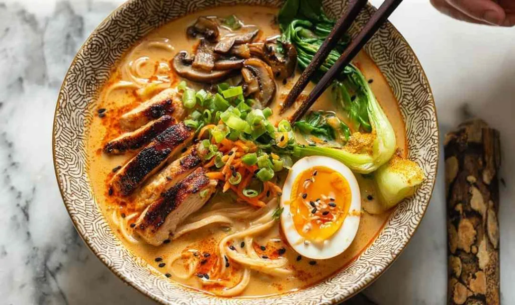 Peanut Miso Chicken Ramen Quick Homemade Bowl