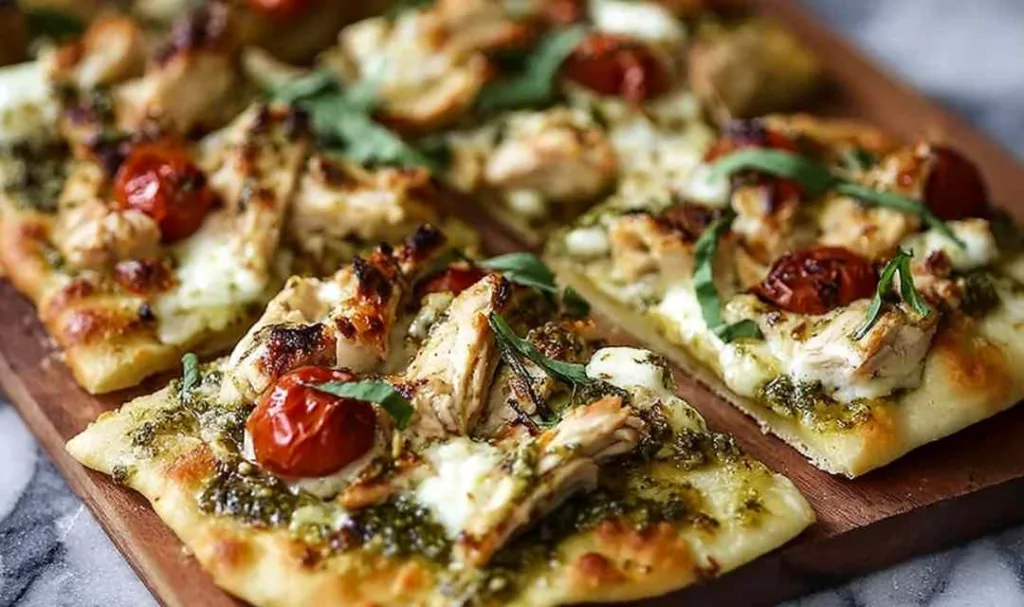 Pesto Chicken Flatbread