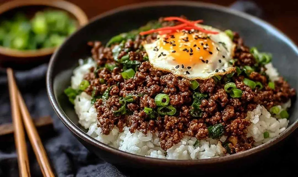 Quick Korean Ground Beef Bowl