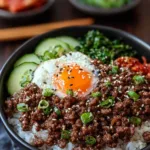 Quick Korean Ground Beef Bowl