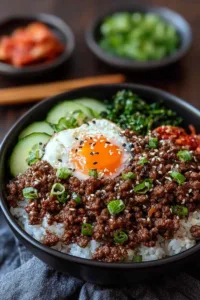 Quick Korean Ground Beef Bowl