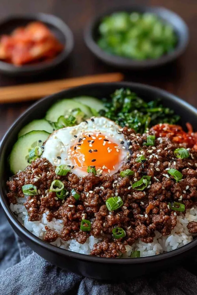 Quick Korean Ground Beef Bowl