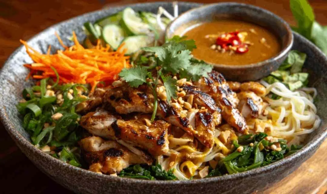 Satay Chicken Noodle Bowl