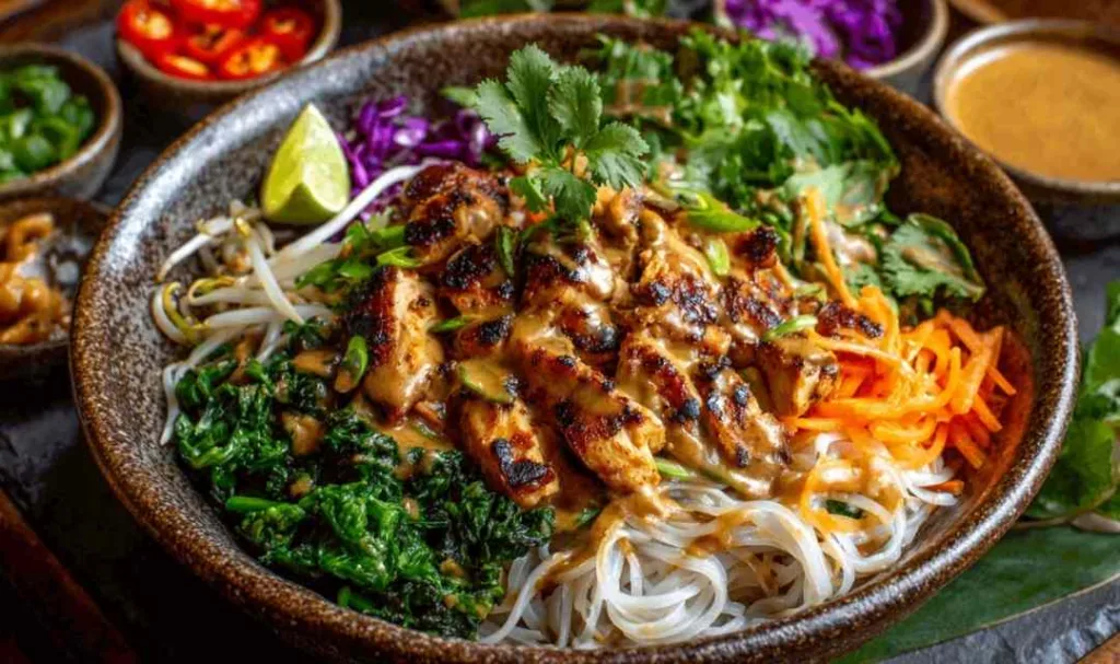Satay Chicken Noodle Bowl