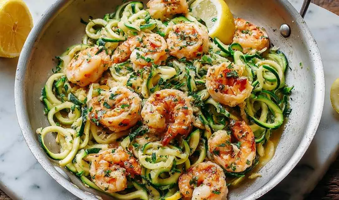 Shrimp Scampi With Zoodles: Easy 20-Minute High-Protein Dinner