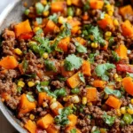 Southwest ground beef sweet potato skillet