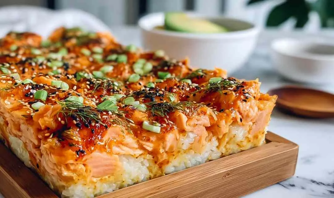 Spicy Salmon Sushi Bake