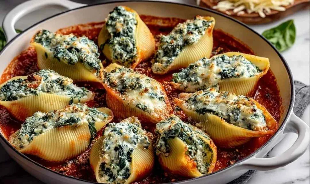 Spinach and Ricotta Stuffed Shells
