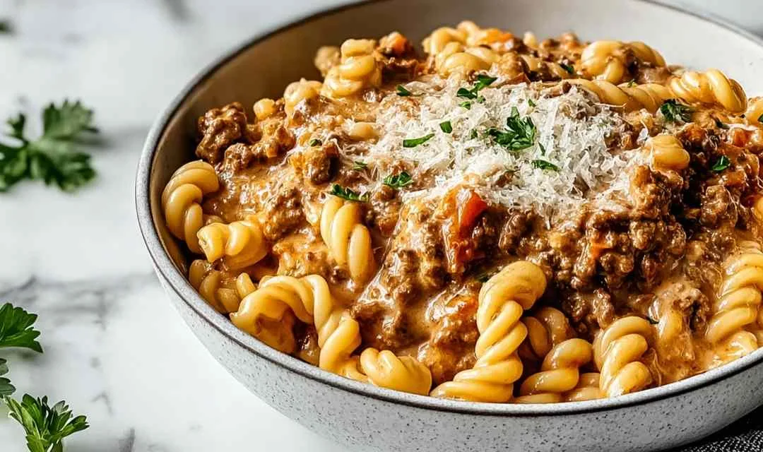 Stovetop Creamy Ground Beef Pasta