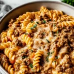 Stovetop Creamy Ground Beef Pasta