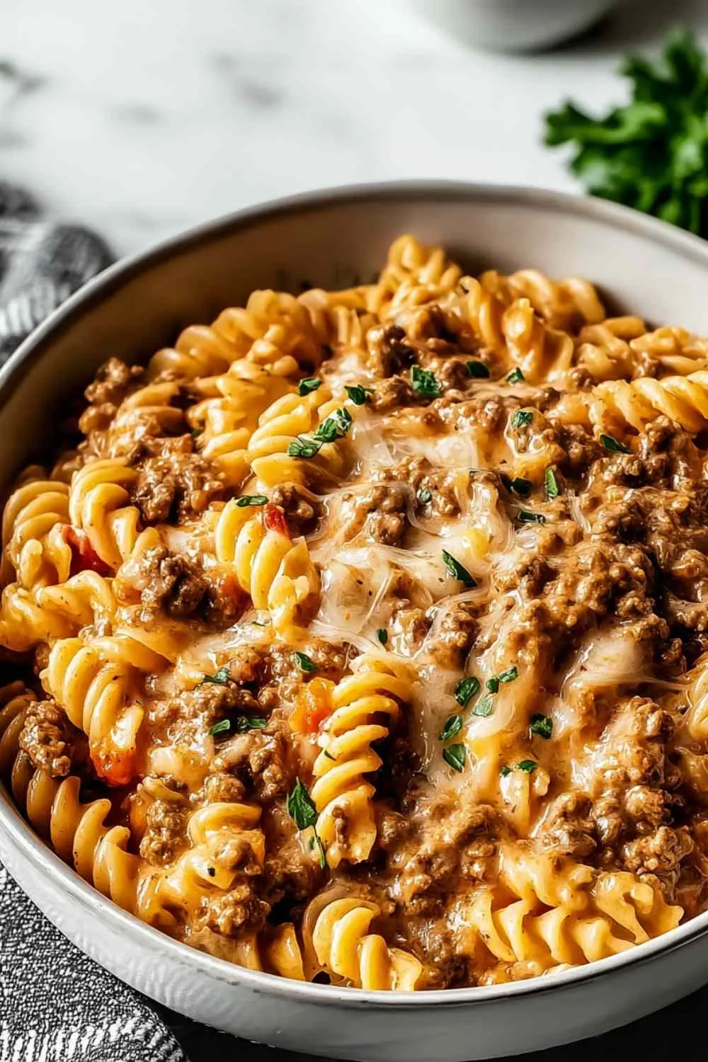Stovetop Creamy Ground Beef Pasta