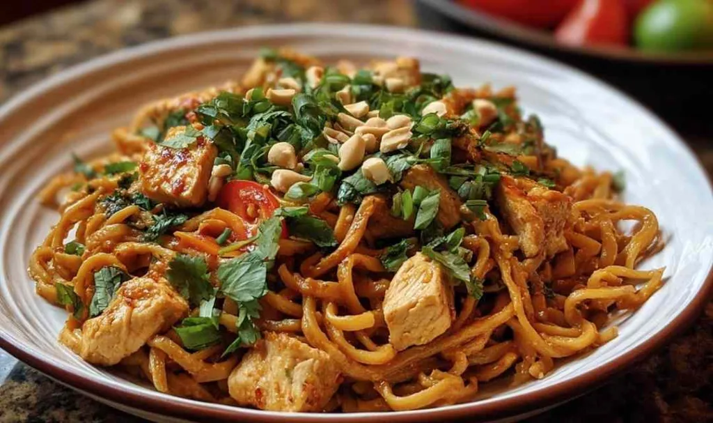 Thai Chicken Peanut Noodles Quick 30-Minute High Protein Dinner