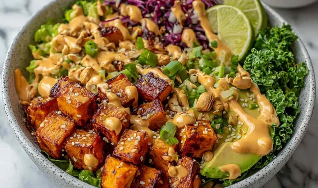 Thai Peanut Sweet Potato Buddha Bowl