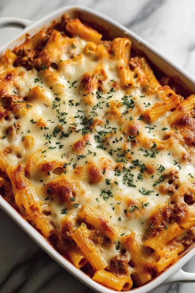 Ultimate Creamy Cheesy Baked Ziti