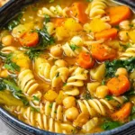 Vegan Chickpea Noodle Soup Comforting Plant-Based Bowl Ready in 30 Minutes
