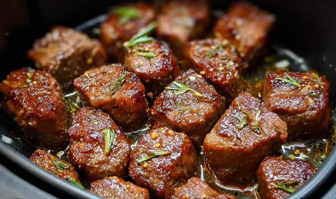 Air Fryer Garlic Butter Steak Bites