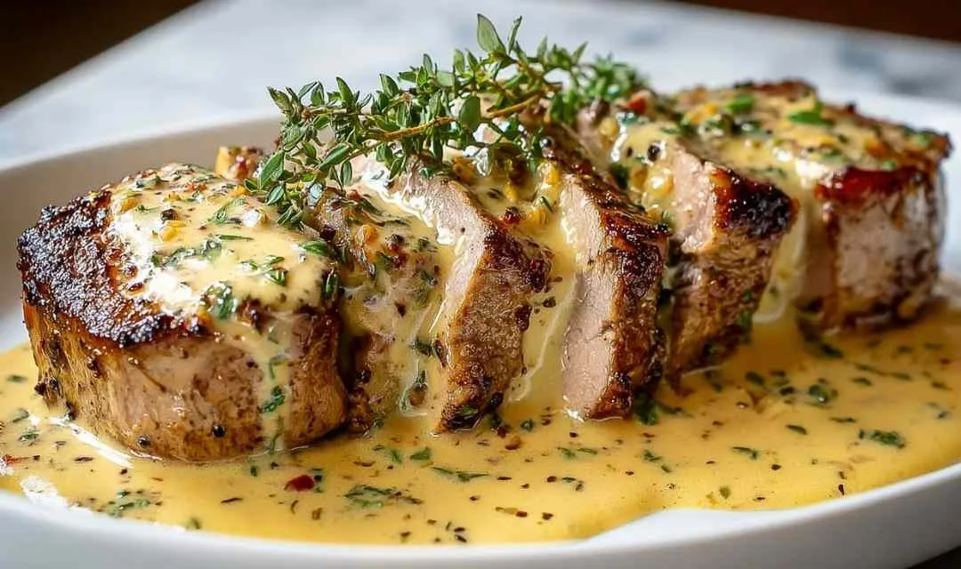 Best Pork Tenderloin with Dijon Mustard Cream Sauce Recipe
